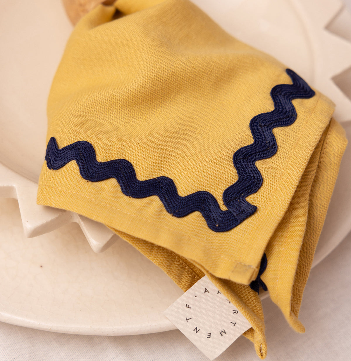 Ric-Rac Linen Napkins - Set of 2 - Apartment F