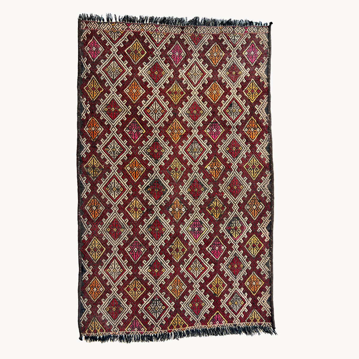 Atlin Vintage Turkish Embroidered Kilim Rug | 1'6" x 2'7" - Apartment F