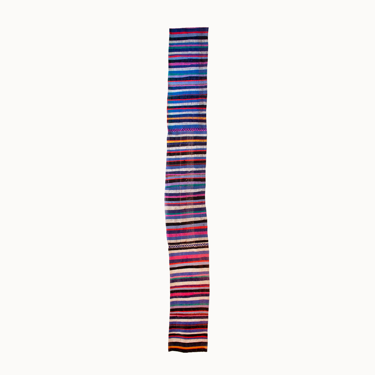 Handwoven and Embroidered Blue Table Runner - Apartment F