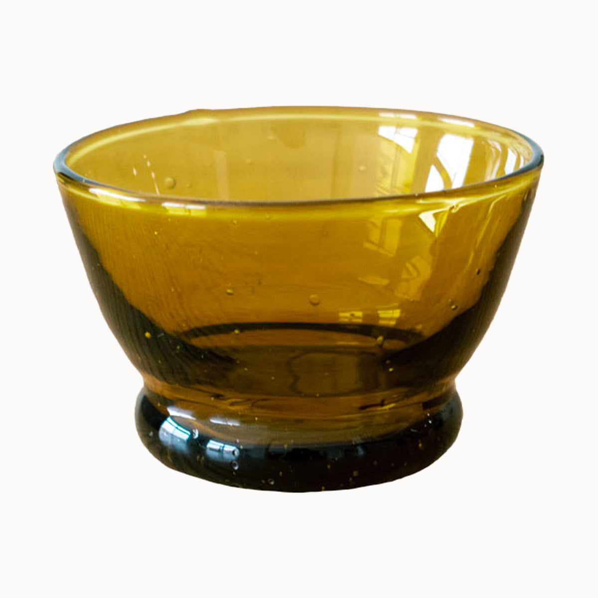 Moroccan Blown Glass Footed Pinch Bowl - Apartment F