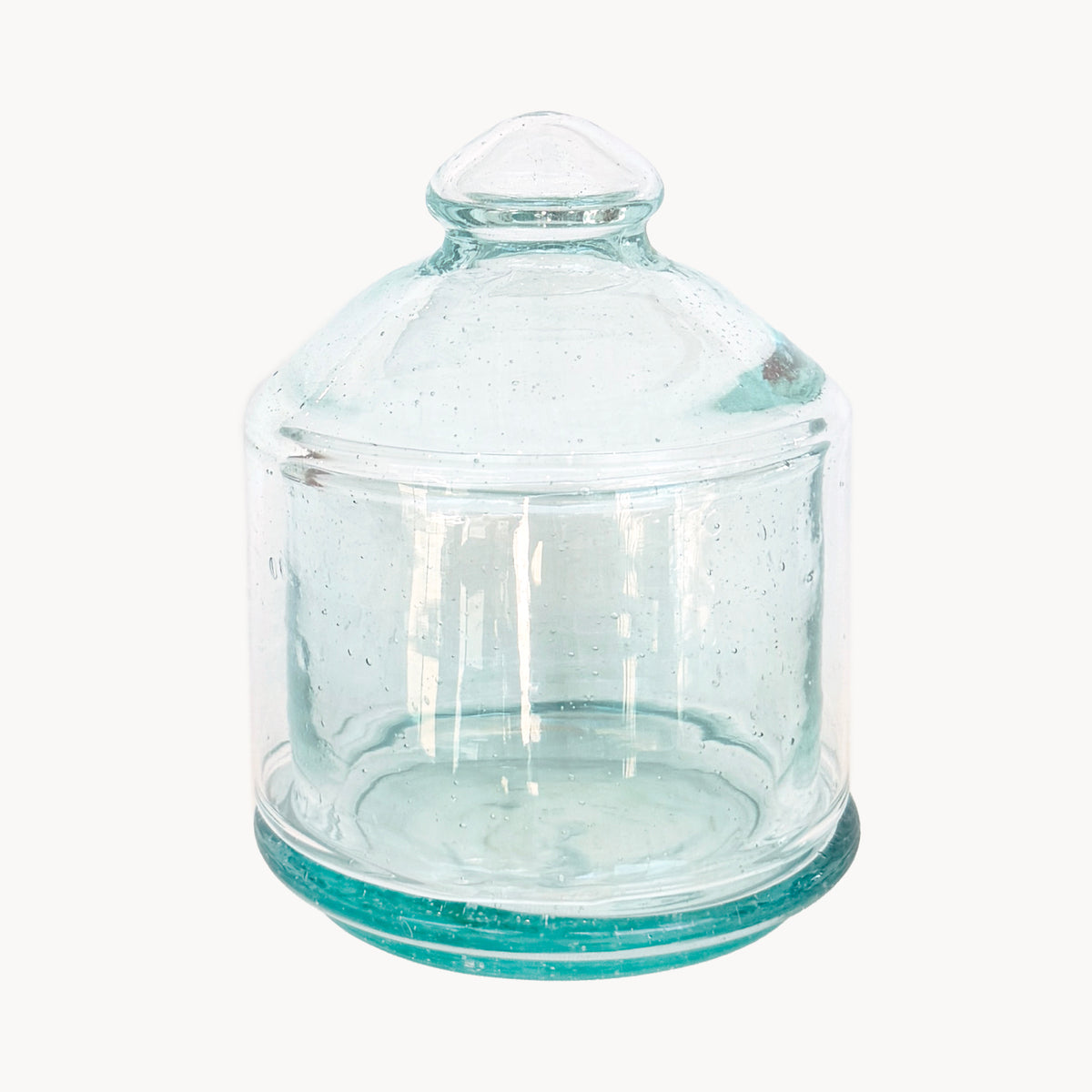 Moroccan Handblown Glass Cloche Canister - Apartment F