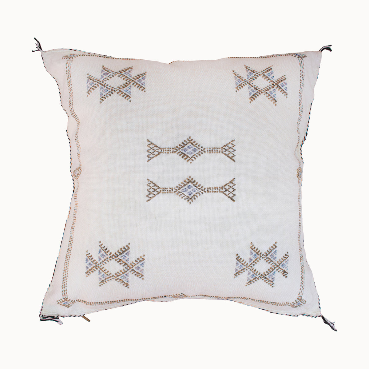 Sabra Cactus Silk Pillow | White - Apartment F