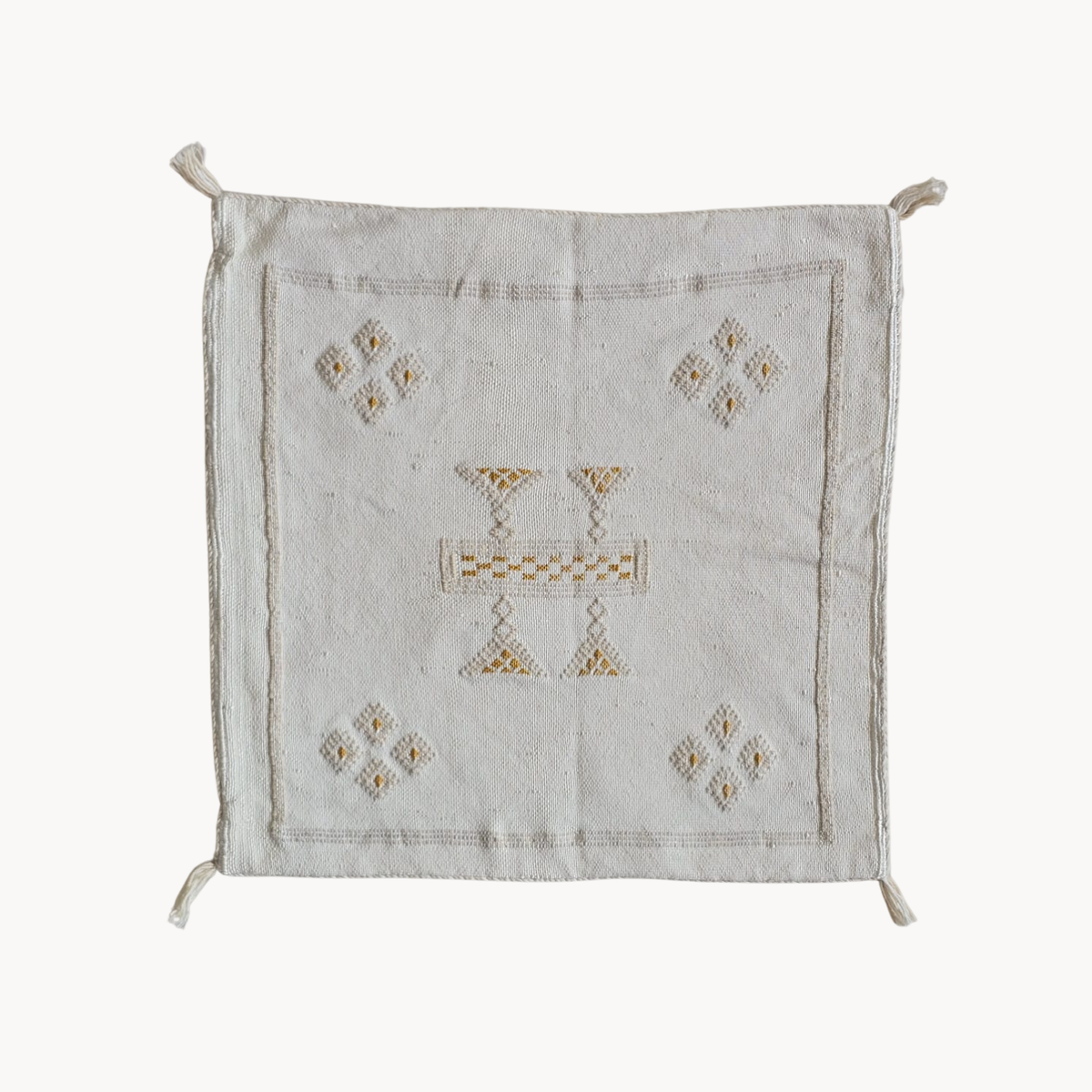 Sabra Cactus Silk Pillow | White - Apartment F
