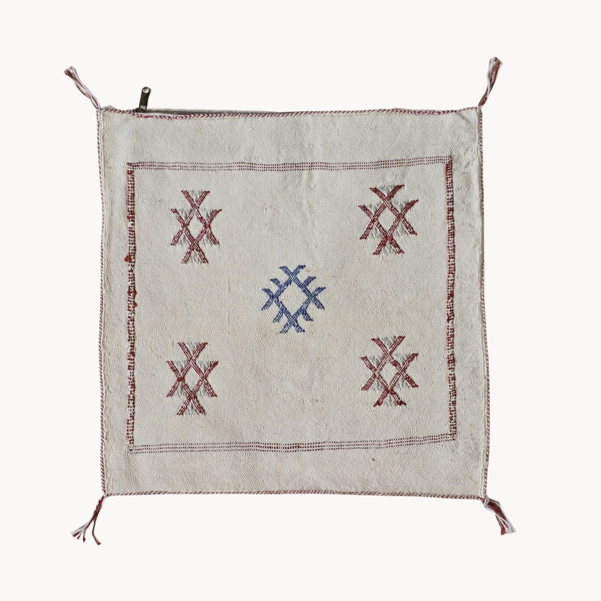 Sabra Cactus Silk Pillow | White - Apartment F