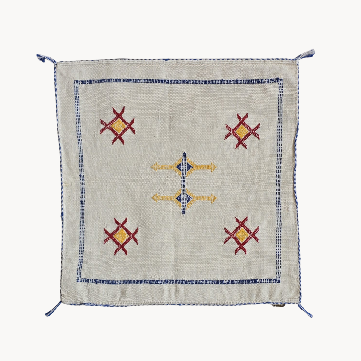 Sabra Cactus Silk Pillow | White - Apartment F