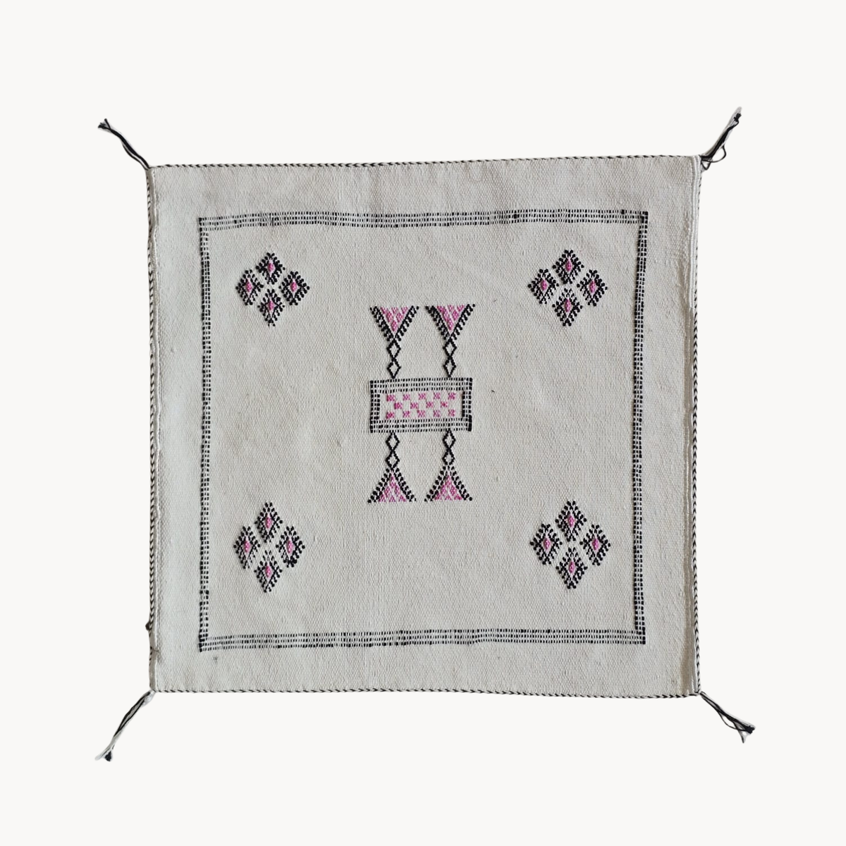 Sabra Cactus Silk Pillow | White - Apartment F
