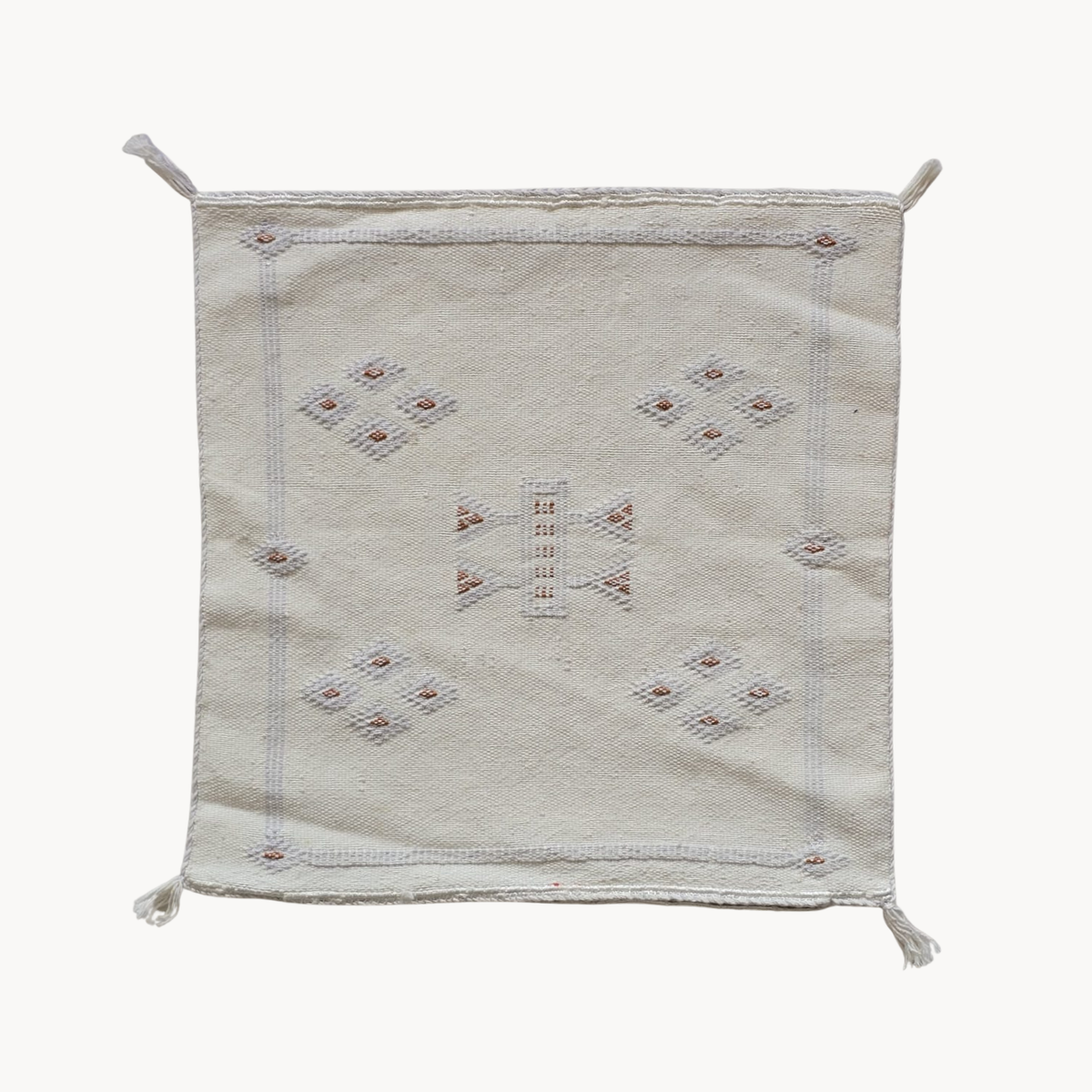 Sabra Cactus Silk Pillow | White - Apartment F