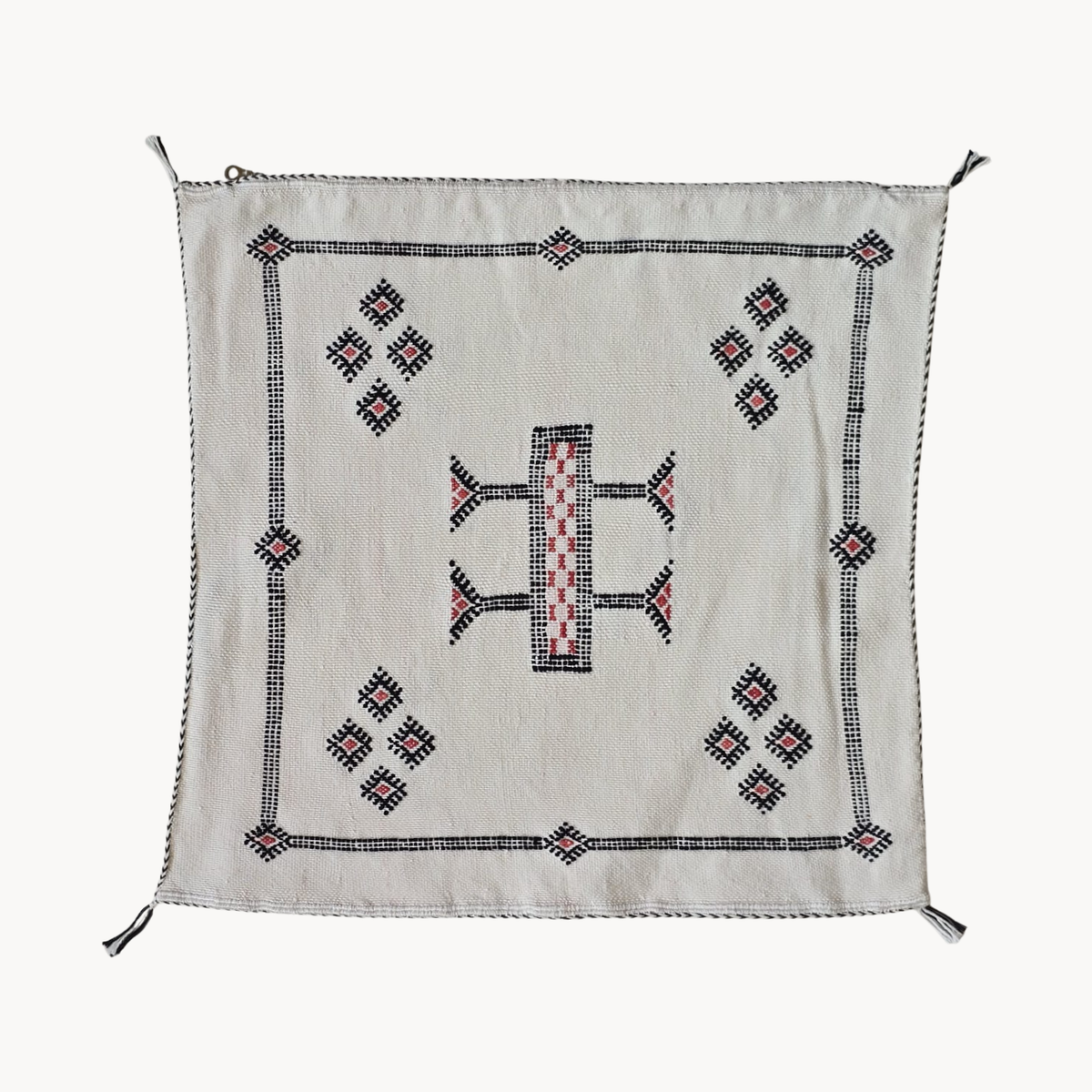 Sabra Cactus Silk Pillow | White - Apartment F