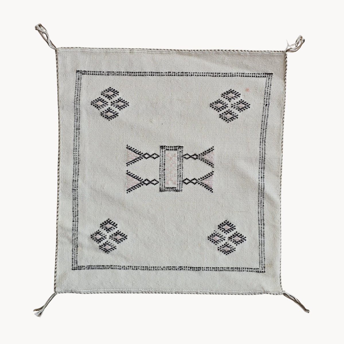 Sabra Cactus Silk Pillow | White - Apartment F