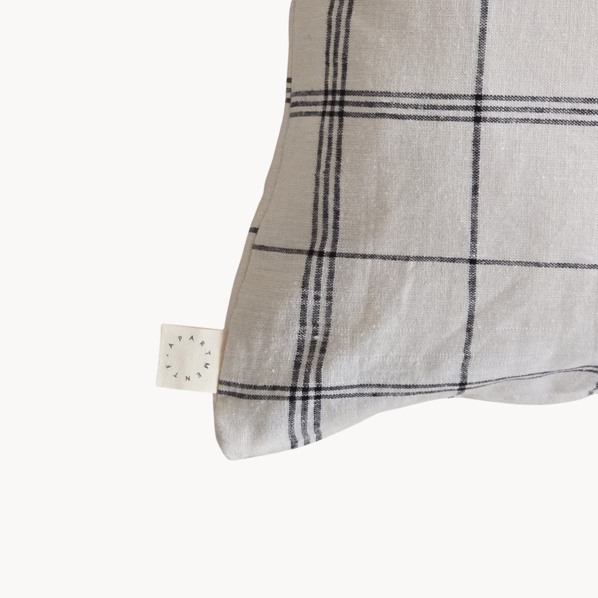 Lino Grid Linen Pillow - Apartment F
