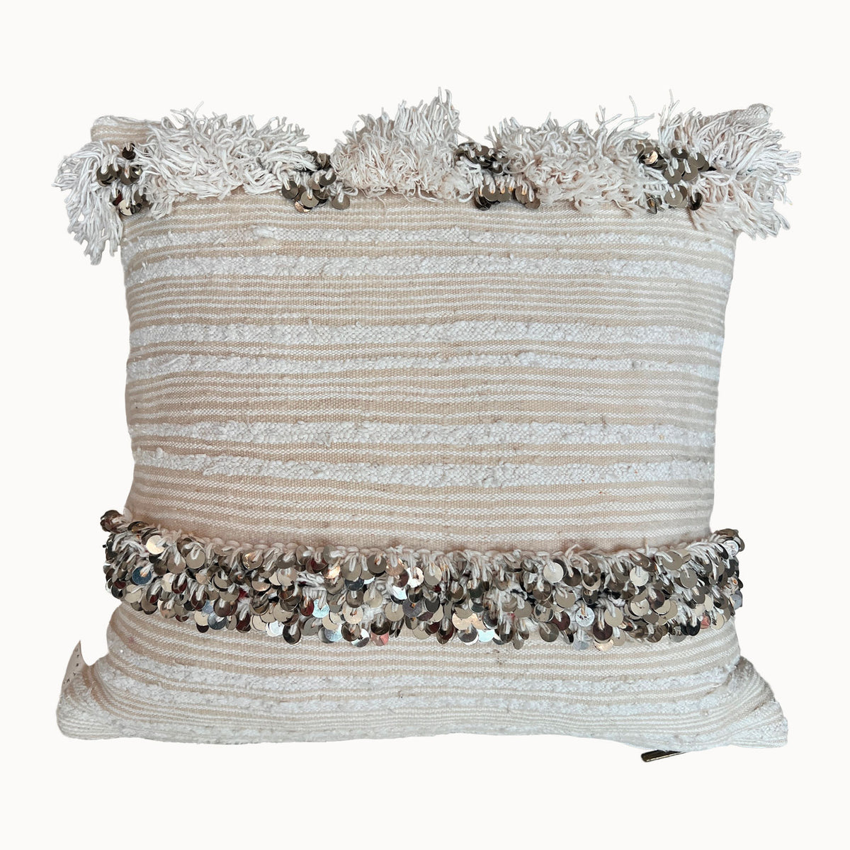 Striped Sequin Handira Pillow - Apartment F