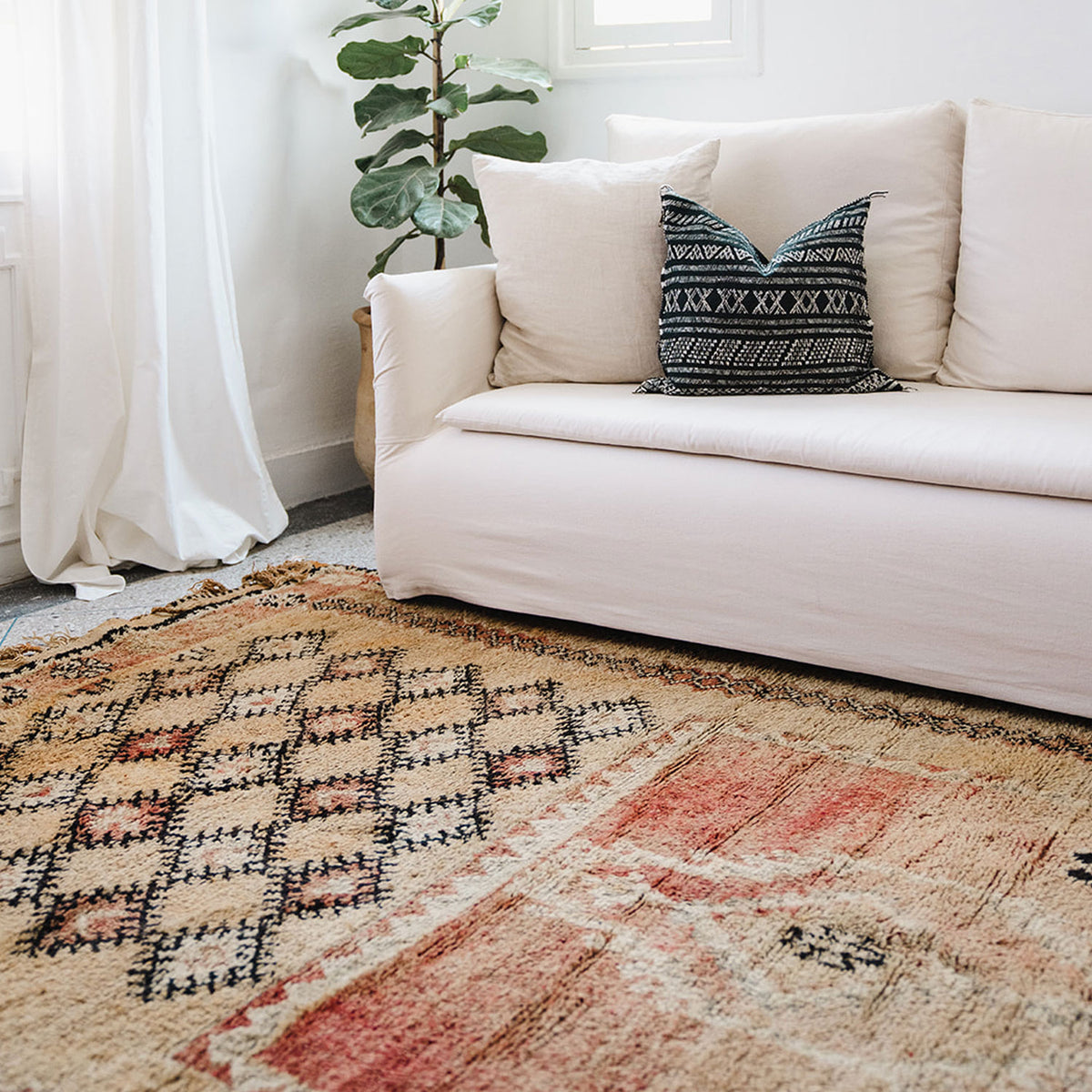 Youssra Vintage Moroccan Rug | 6'3" x 12'3" - Apartment F