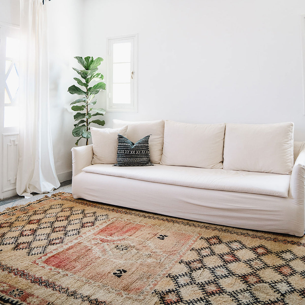 Youssra Vintage Moroccan Rug | 6'3" x 12'3" - Apartment F