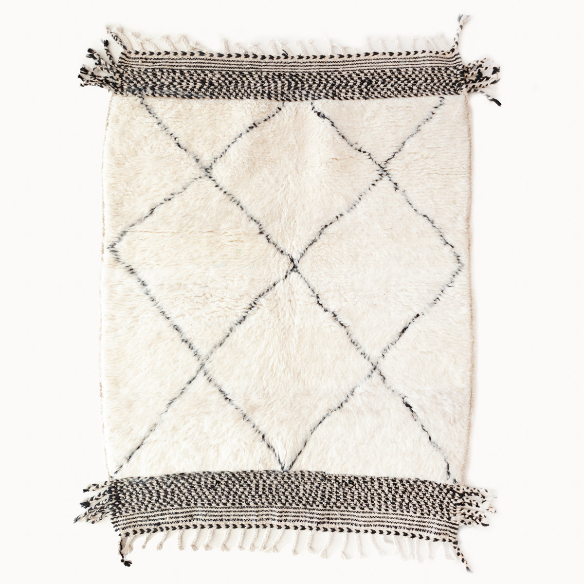 Ziri Contemporary Moroccan Beni Ourain Rug | Multiple Sizes - Apartment F