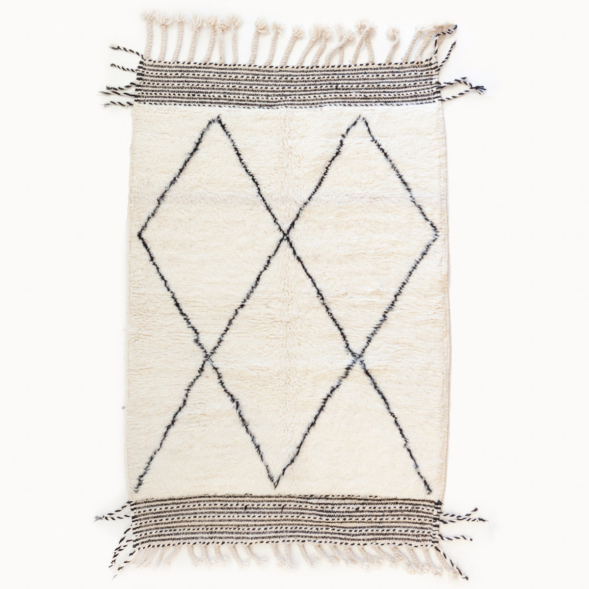 Ziri Contemporary Moroccan Beni Ourain Rug | Multiple Sizes - Apartment F