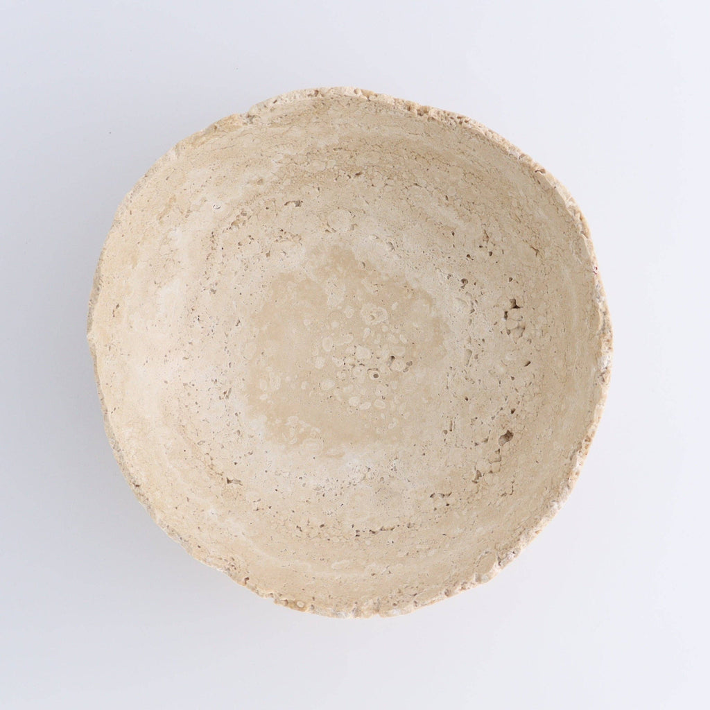 Handcrafted Travertine Bowl - Apartment F
