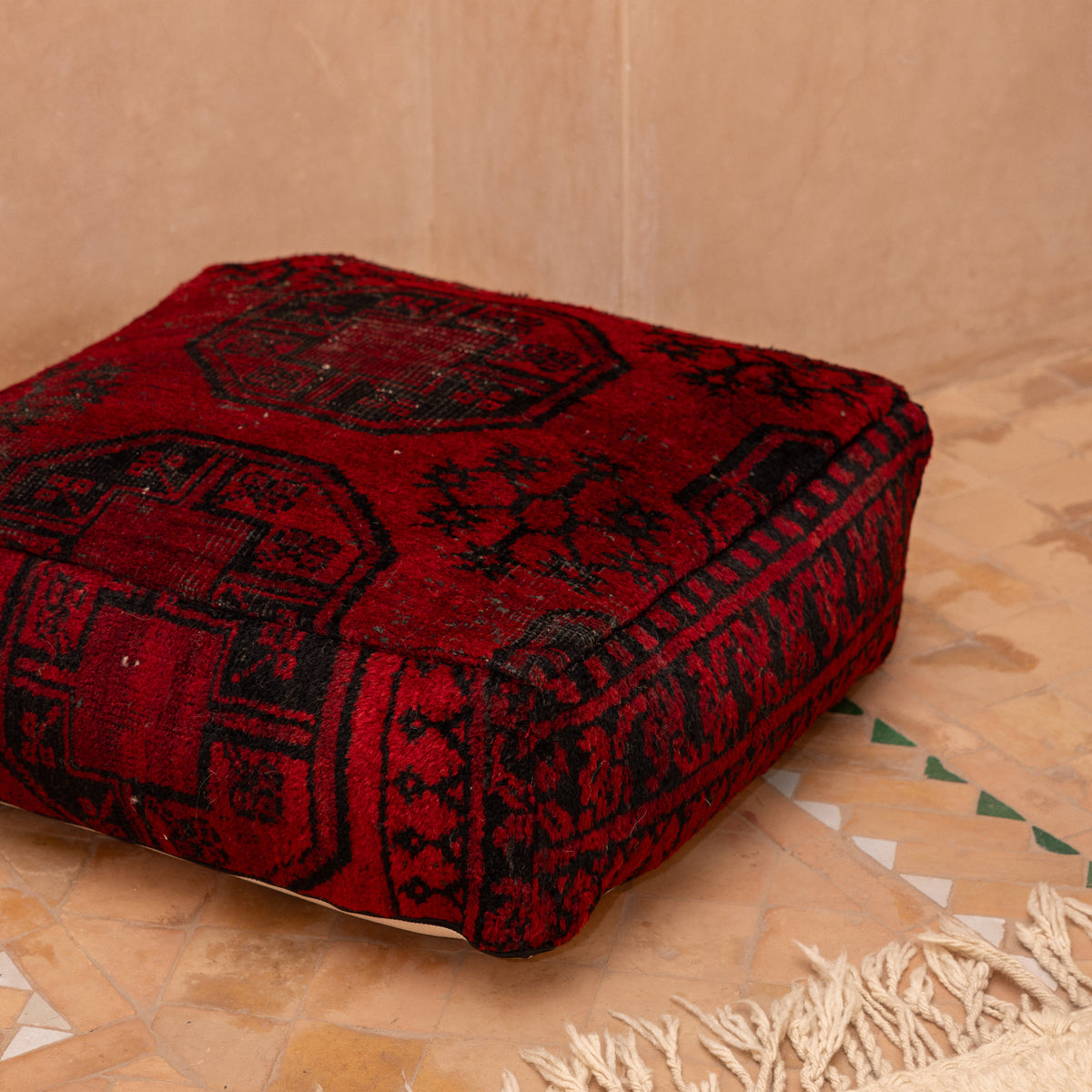 Bordeaux Rug Ottoman Pouf - Apartment F