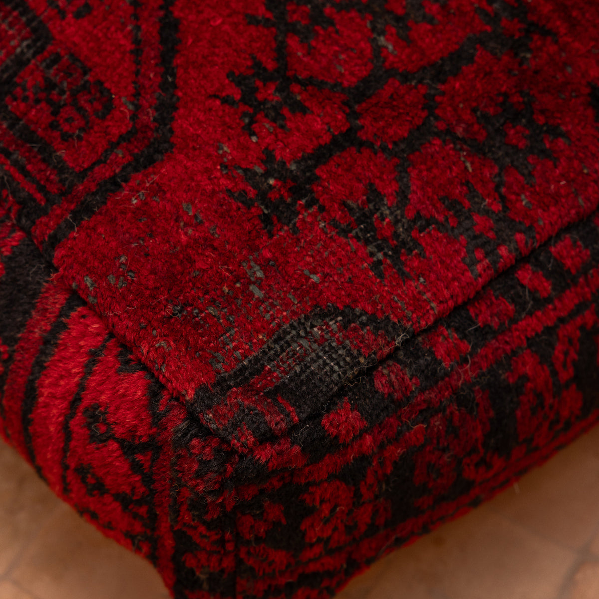 Bordeaux Rug Ottoman Pouf - Apartment F