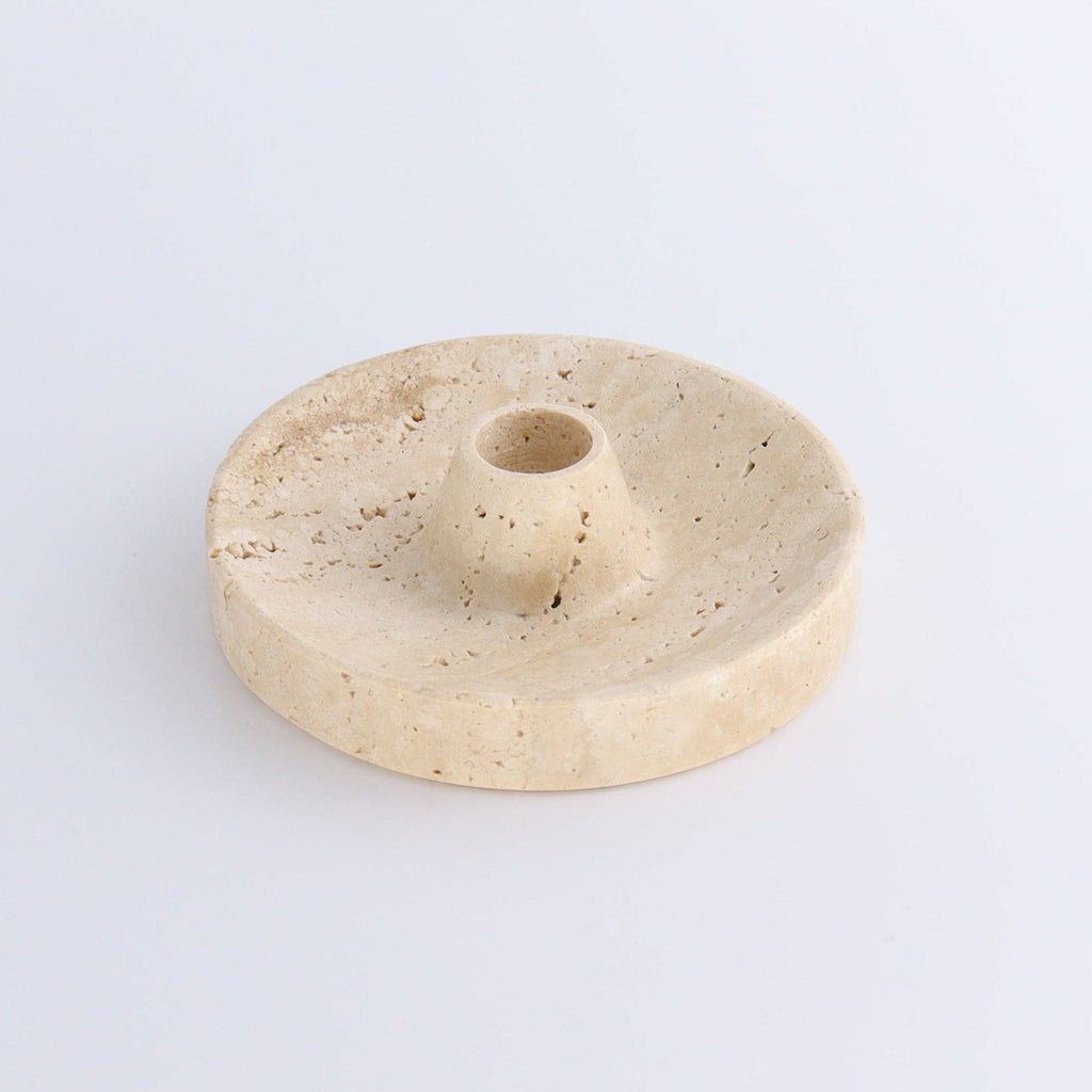 Travertine Palo Santo/Incense/Candle Holder - Apartment F