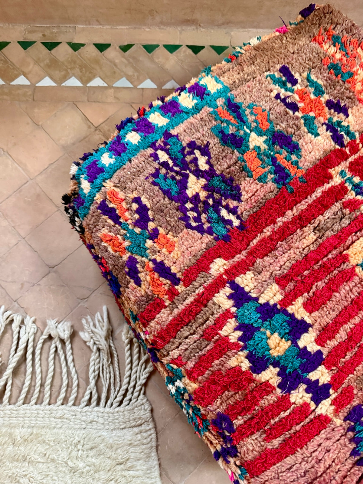 Upcycled Moroccan Rug Pouf - Apartment F