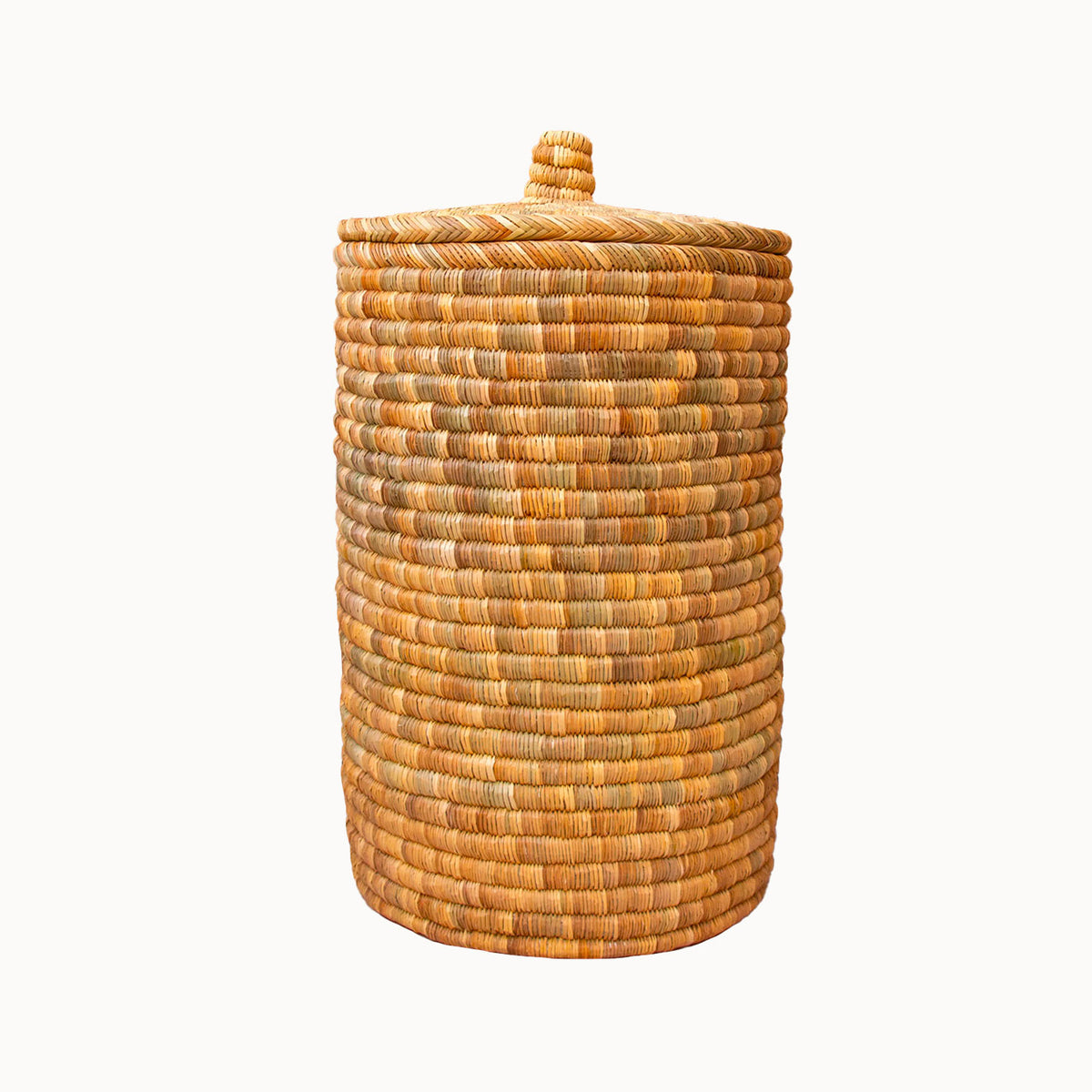 Moroccan Palm Storage Hamper With Lid