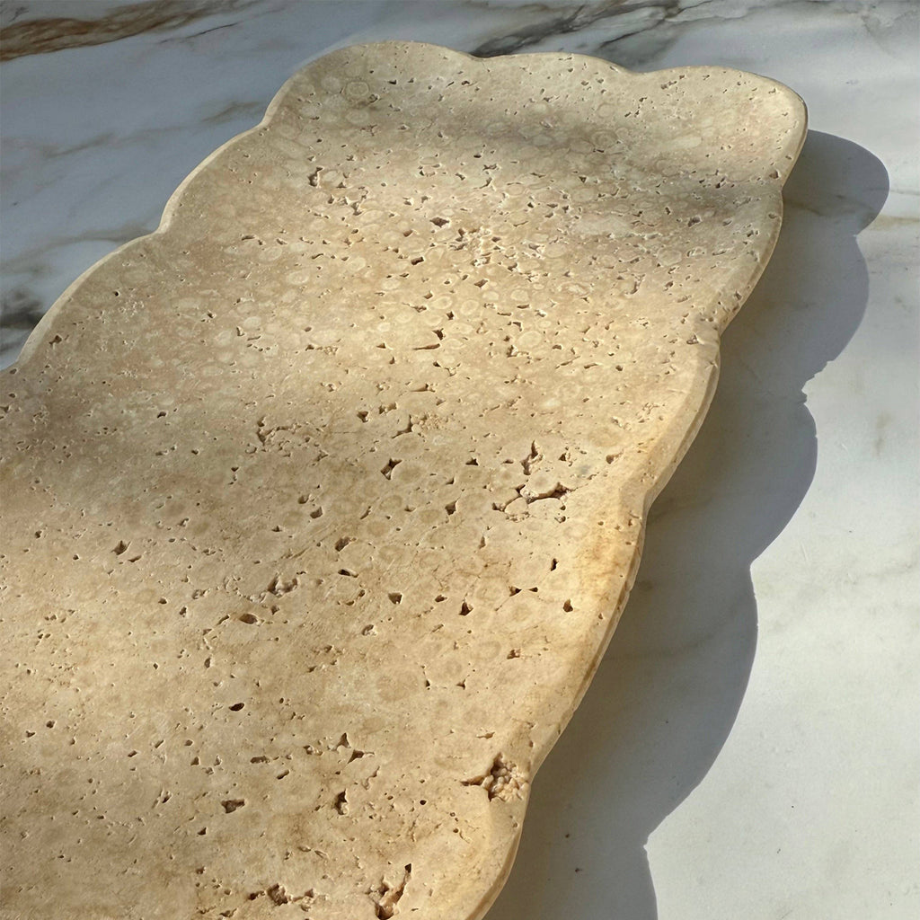 Josaphine Beige Travertine Tray - Apartment F