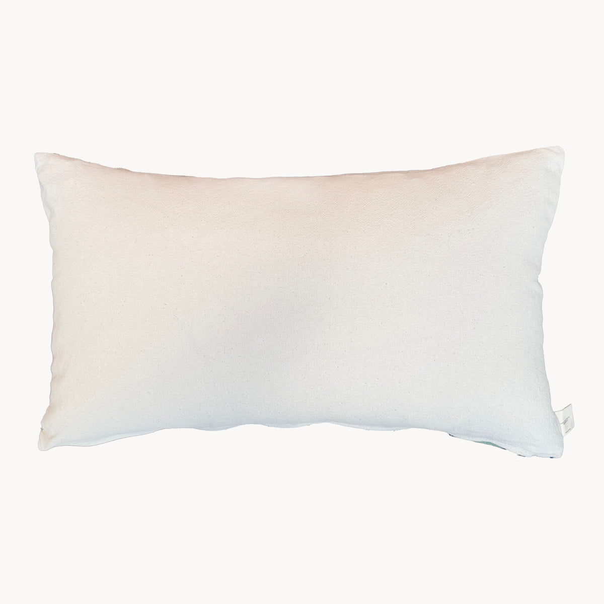 Majorelle Blue Plaid Lumbar Pillow – Handwoven Cotton - Apartment F