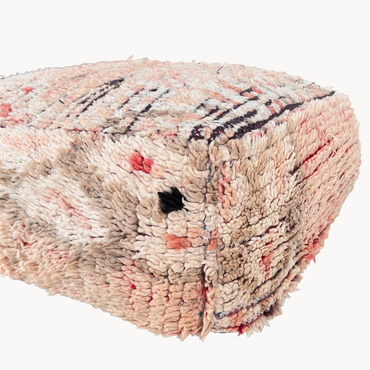 Emelie Moroccan Upcycled Rug Pouf - Apartment F