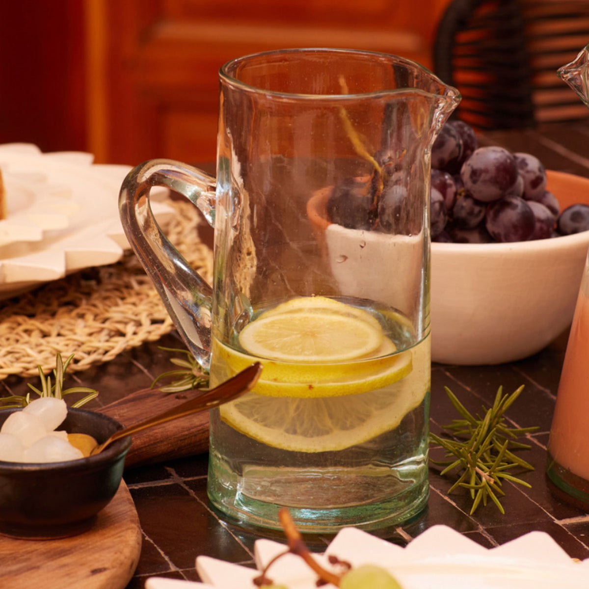 Moroccan Blown Glass Classic Pitcher - Apartment F