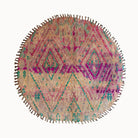 Vintage Round Moroccan Rug | 6’ D - Apartment F