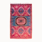 Vintage Moroccan Taznakht wool rug hand-knotted by artisans measuring 5'6" x 8'11"