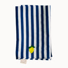 Blue Striped Lemon Embroided Napkins | Set of 2 - Apartment F