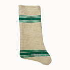 Handwoven Christmas Stocking | Green Stripe - Apartment F