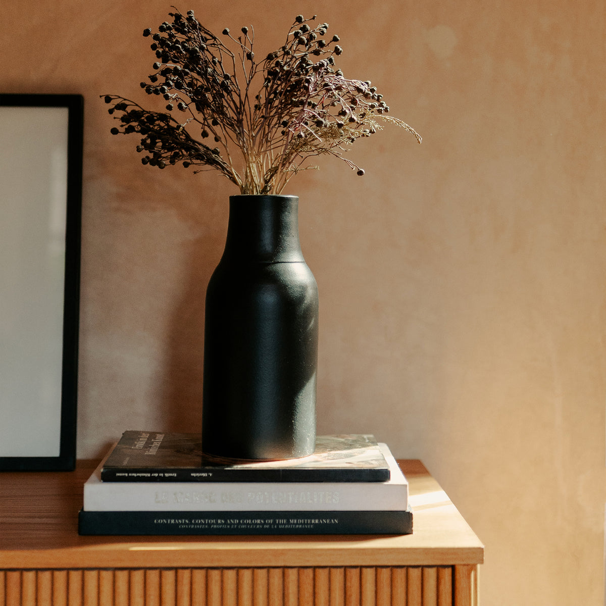 Matte Black Bottle Vase by Apartment F - Apartment F