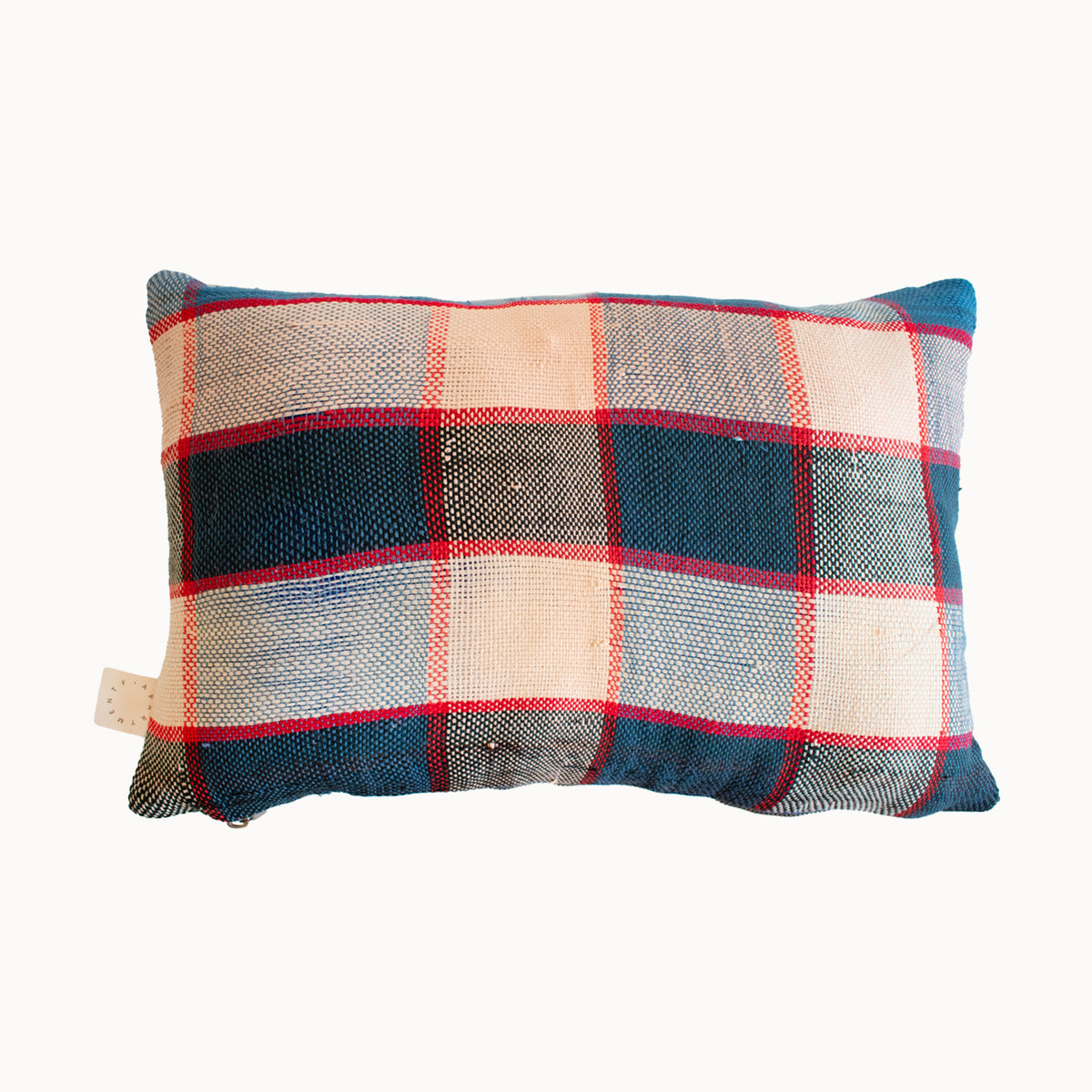 Nonna Upcycled Blue Plaid Pillow - Apartment F