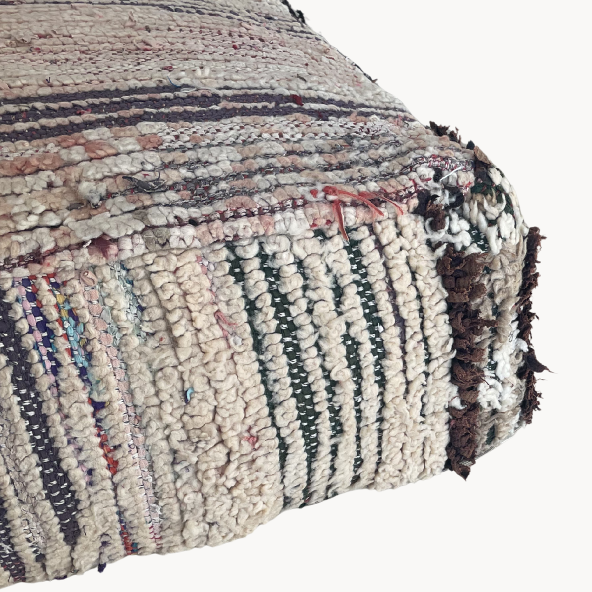 Moroccan Upcycled Rug Pouf - Apartment F