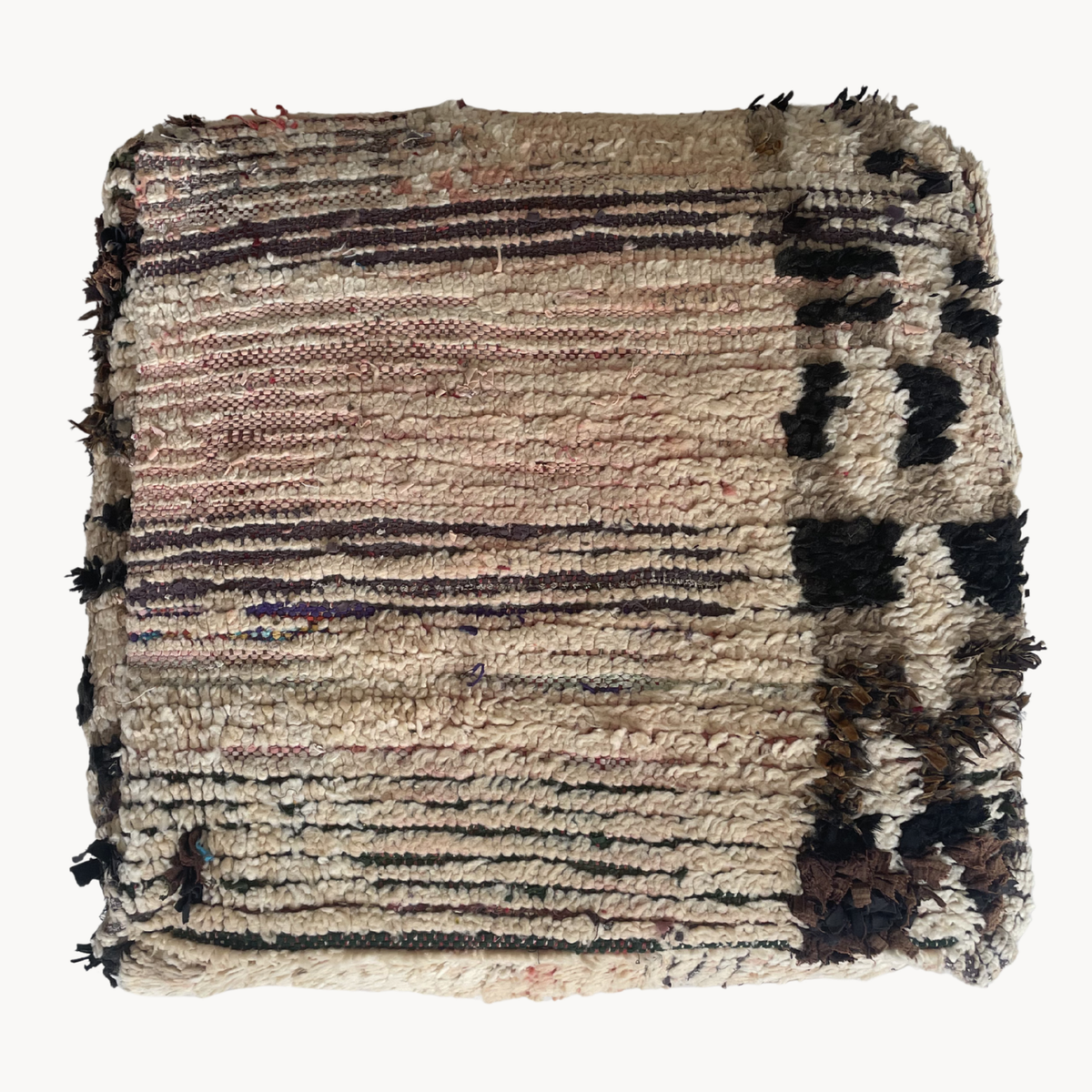 Moroccan Upcycled Rug Pouf - Apartment F