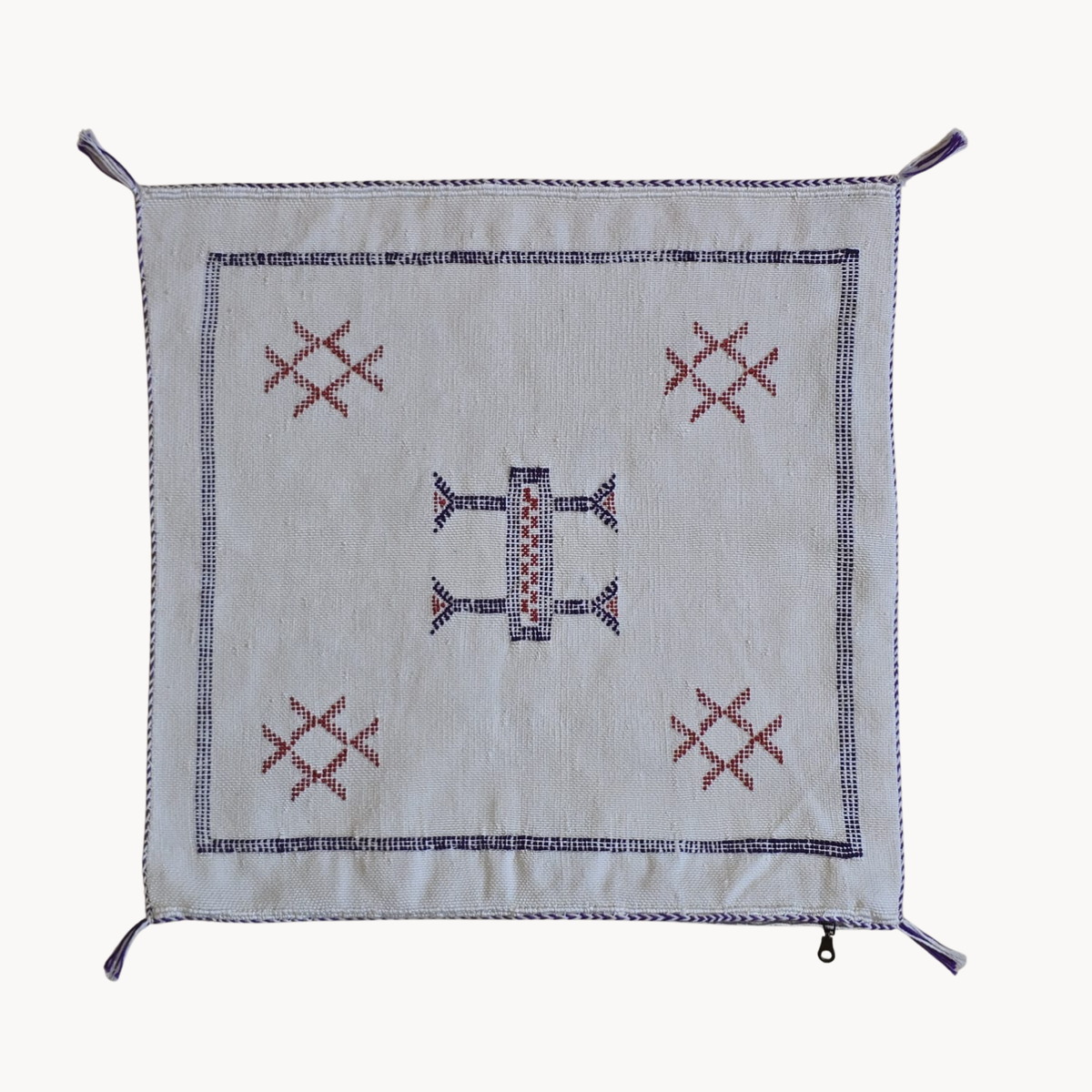 Sabra Cactus Silk Pillow | White - Apartment F