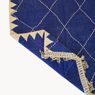 Cobalt Blue Moroccan Wool Rug | 6'8" x 10'8" - Apartment F