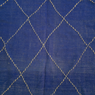 Cobalt Blue Moroccan Wool Rug | 6'8" x 10'8" - Apartment F
