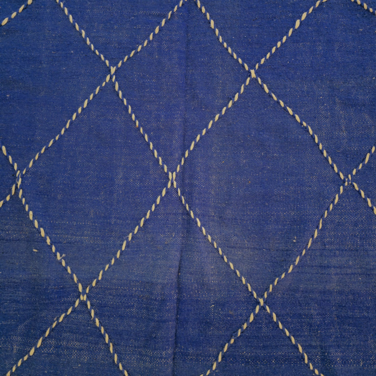 Cobalt Blue Moroccan Wool Rug | 6'8" x 10'8" - Apartment F