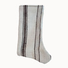 Handwoven Christmas Stocking - Vintage Neutral Stripes - Apartment F