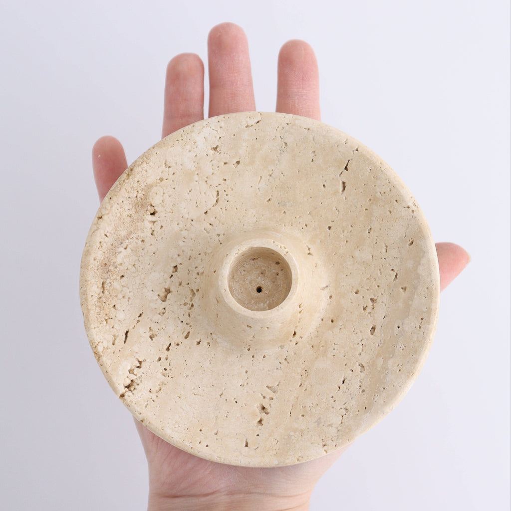 Travertine Palo Santo/Incense/Candle Holder - Apartment F