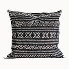 Desert Stripe Embroidered Cactus Silk Pillow - Black - Apartment F