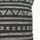Desert Stripe Embroidered Cactus Silk Pillow - Black - Apartment F