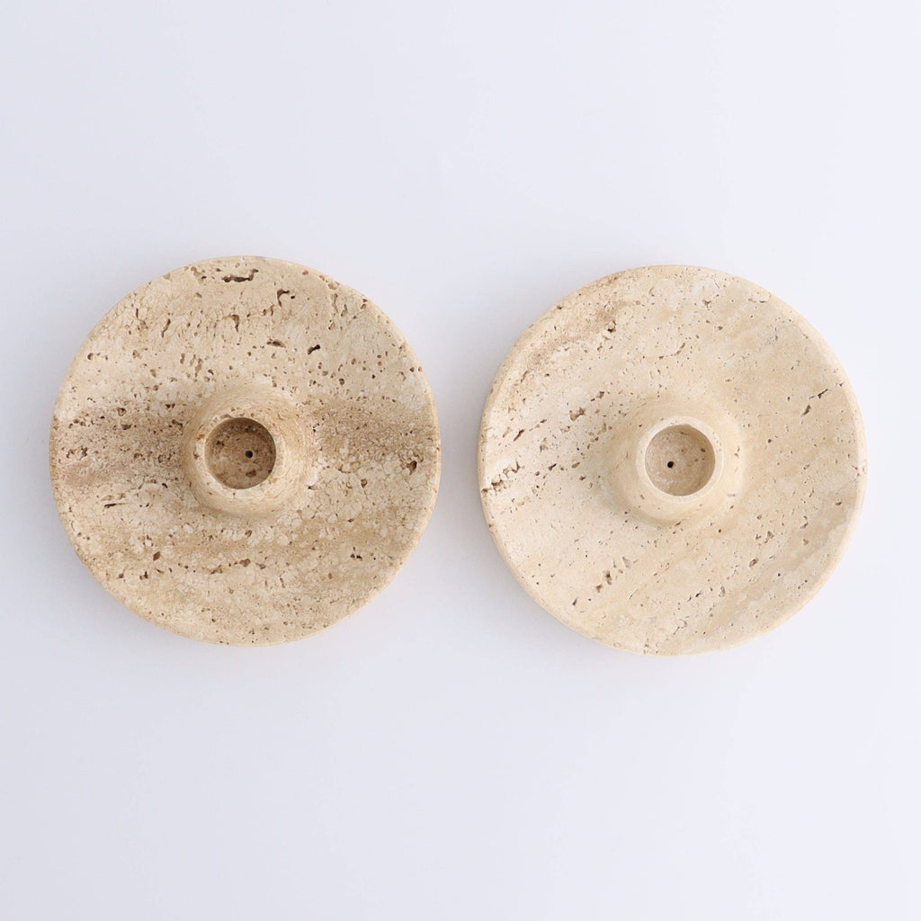 Travertine Palo Santo/Incense/Candle Holder - Apartment F