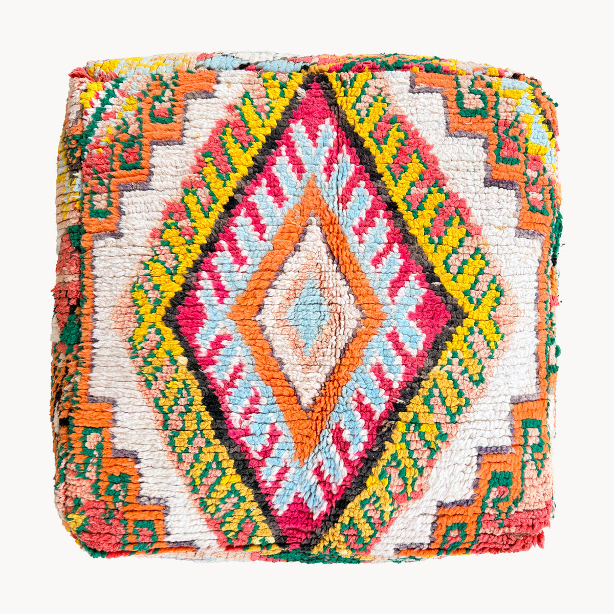 Jourdan Moroccan Vintage Rug Pouf - Apartment F