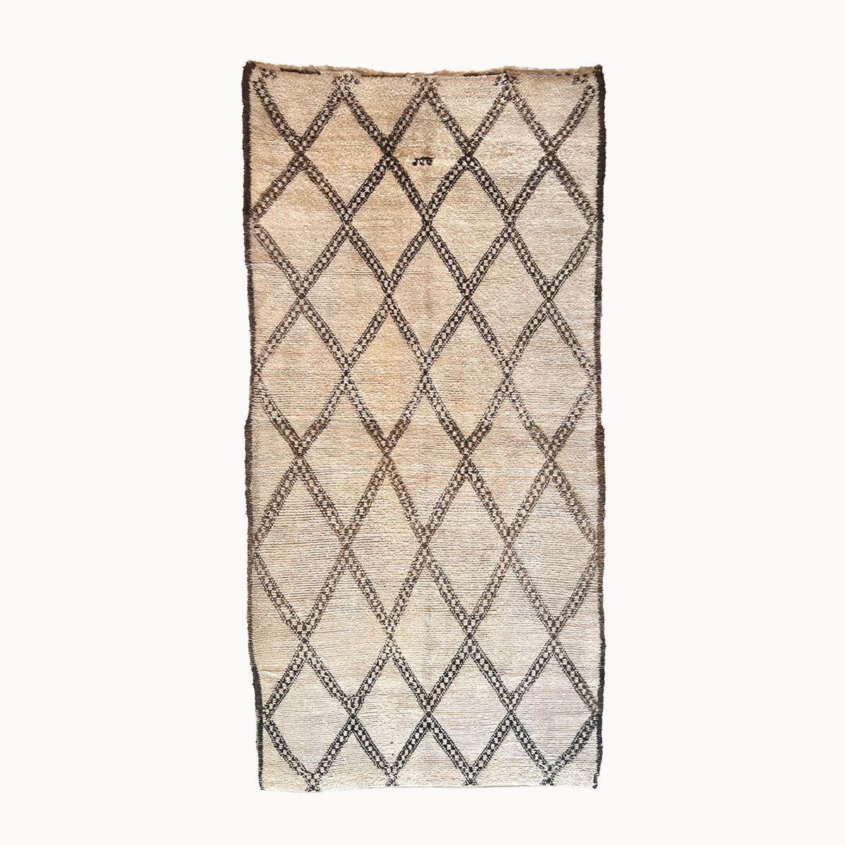 Mansoura Moroccan Beni Ourain Wool Rug | 5’10” x 12’ - Apartment F