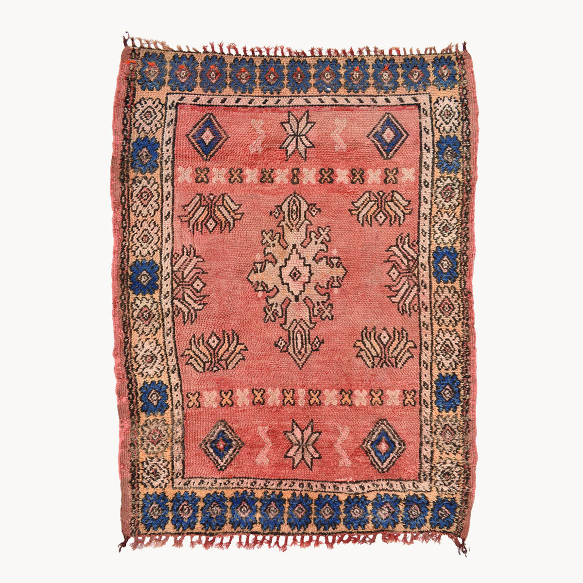 Maroua Vintage Taznakht Rug | 4'1" x 5'9" - Apartment F