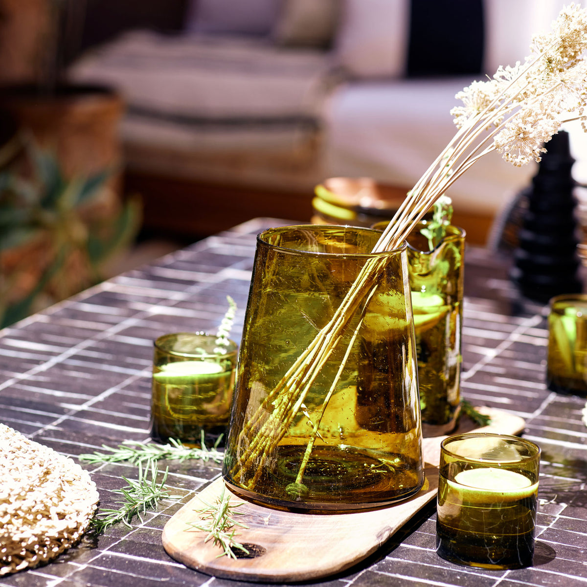 Moroccan Handcrafted Glass Vase - Apartment F